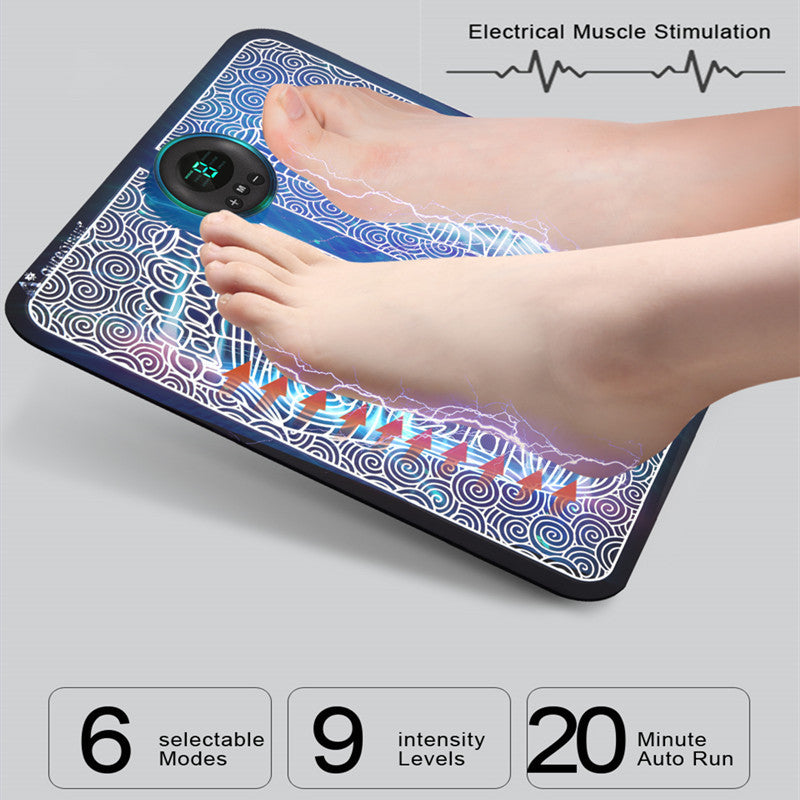 Shopi Vella electric foot circulation pad with electrical muscle stimulation, 6 modes, 9 intensity levels, and 20-minute auto run