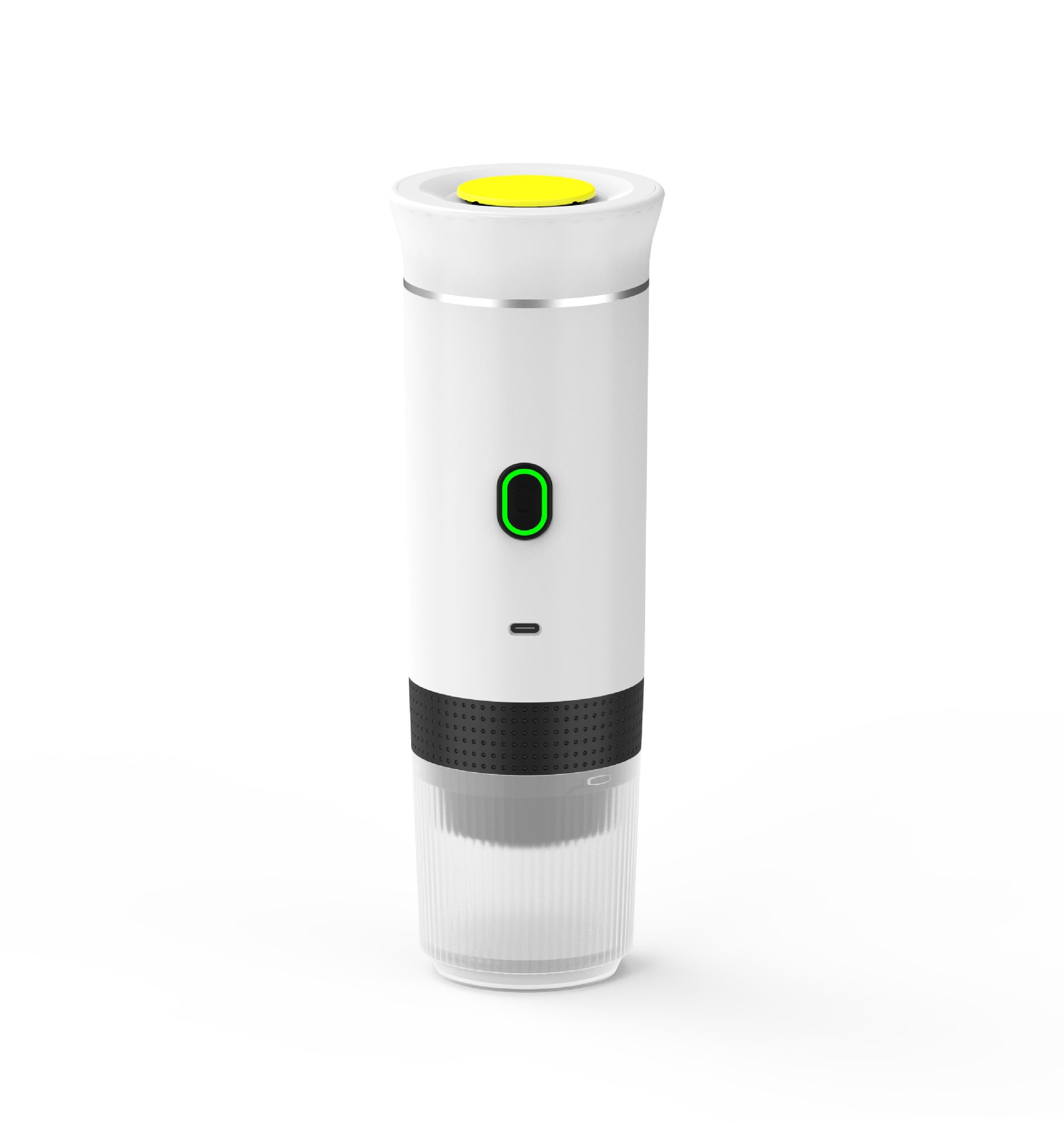 Shopi Vella electric grinder coffee maker in white with black accent for kitchen storage