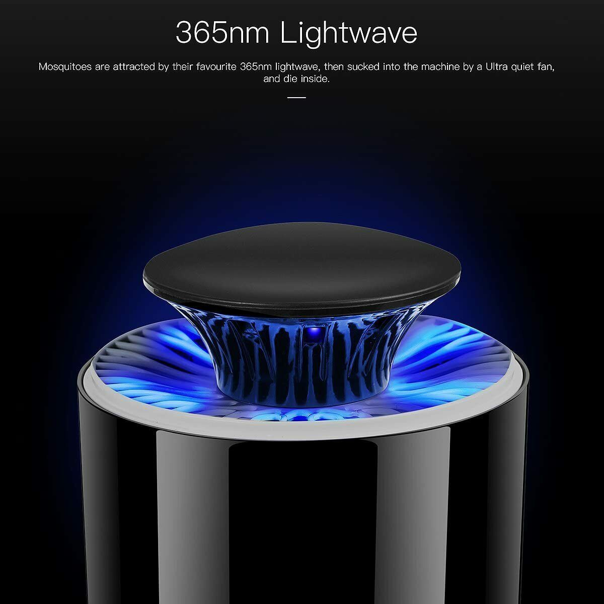 Shopi Vella electric mosquito killer lamp with 365nm lightwave and ultra quiet fan for home storage use