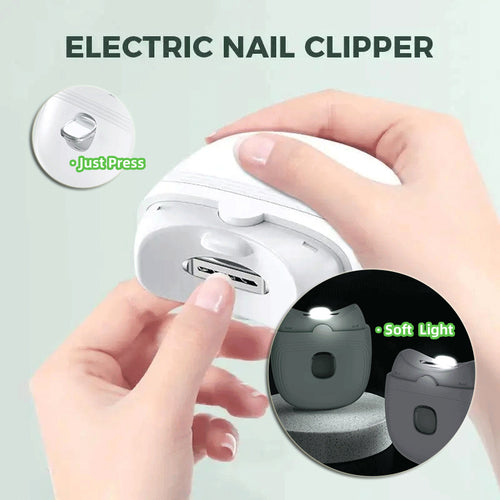Shopi Vella rechargeable nail clippers for adults with electric operation and soft light feature