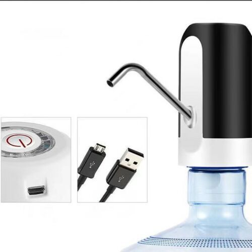 Shopi Vella electric water bottle dispenser with USB charging cable and touch power button on water jug