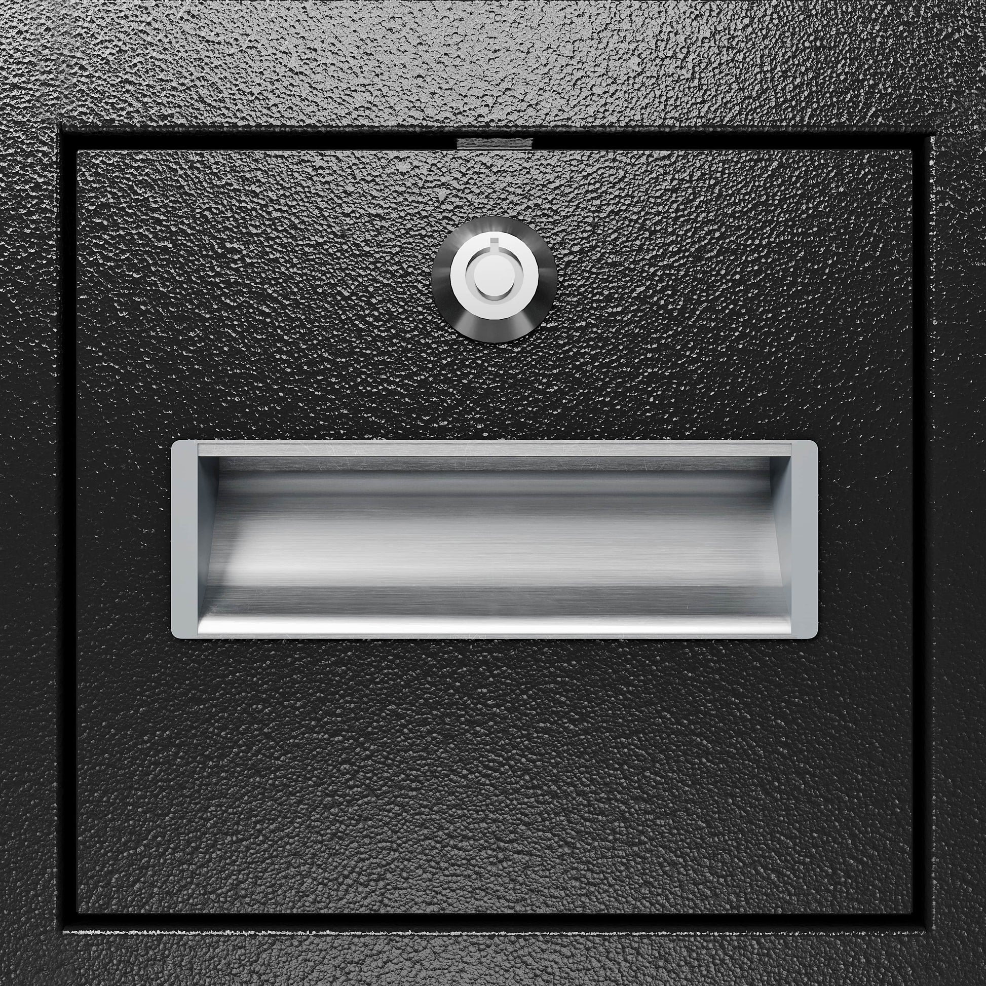 Shopi Vella black electronic security safe box with silver dial and handle for secure storage