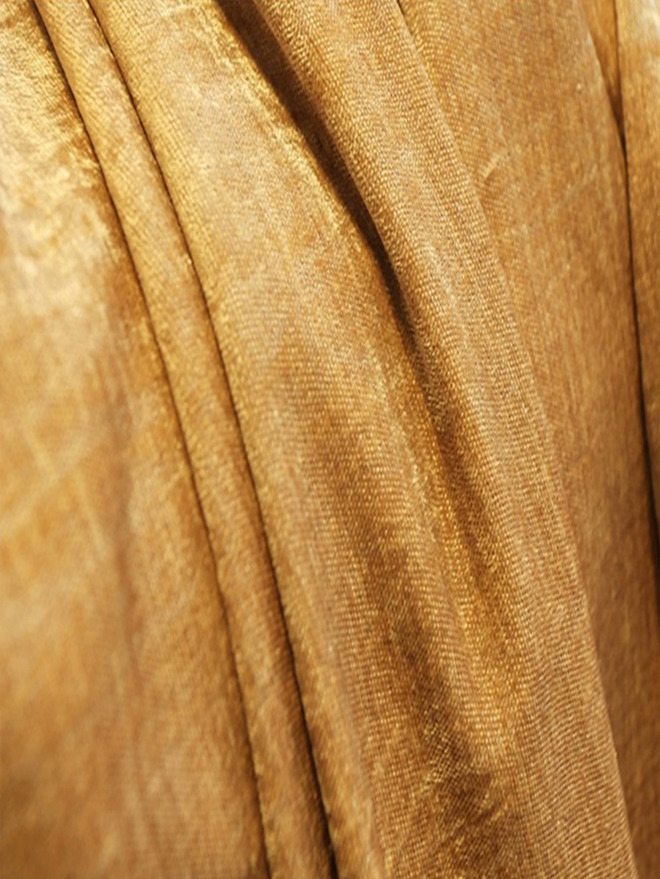 Close up of golden fabric texture on elegant blackout curtains from My Store