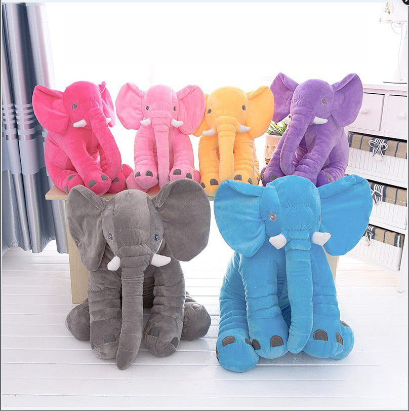 Shopi Vella soft comfort baby sleep toy elephant plush pillow cases in multiple bright colors