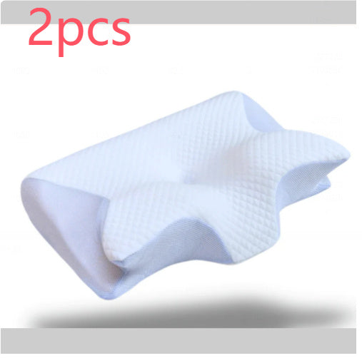 Shopi Vella white pillow case designed for memory foam pillow for sleeping with ergonomic shape