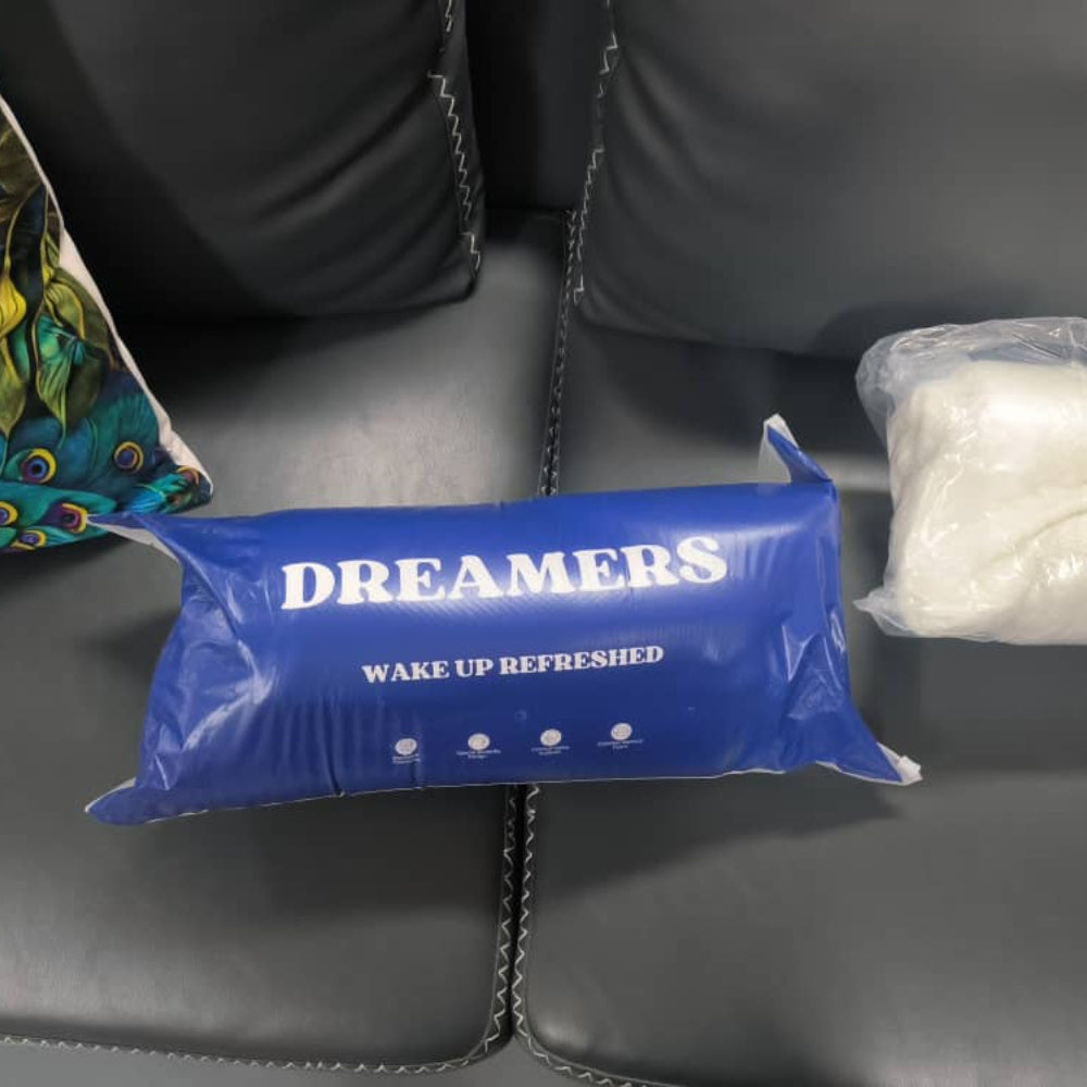 Shopi Vella pillow case packaging labeled Dreamers for memory foam pillow for sleeping