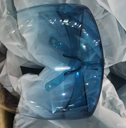 Blue faceshield protective glasses by Shopi Vella designed for effective face protection and safety