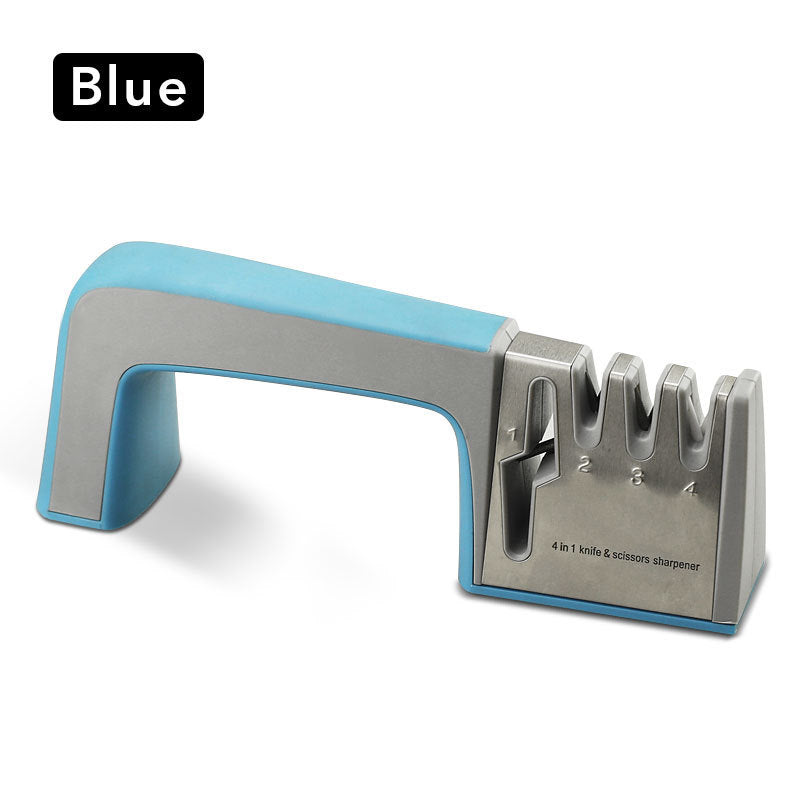Shopi Vella blue fast knife sharpener with ergonomic handle and multi-stage sharpening slots