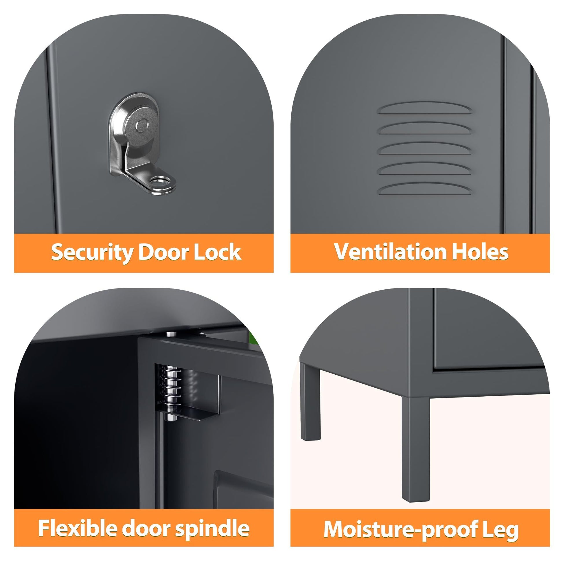 Shopi Vella employee lockers for office with security door lock ventilation holes flexible door spindle and moisture-proof leg