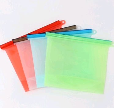 Shopi Vella colorful silicone food storage bag set with resealable tops for kitchen storage