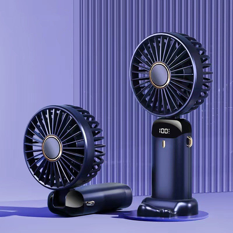 Shopi Vella foldable electric fan adjustable speed in black with digital display and compact design