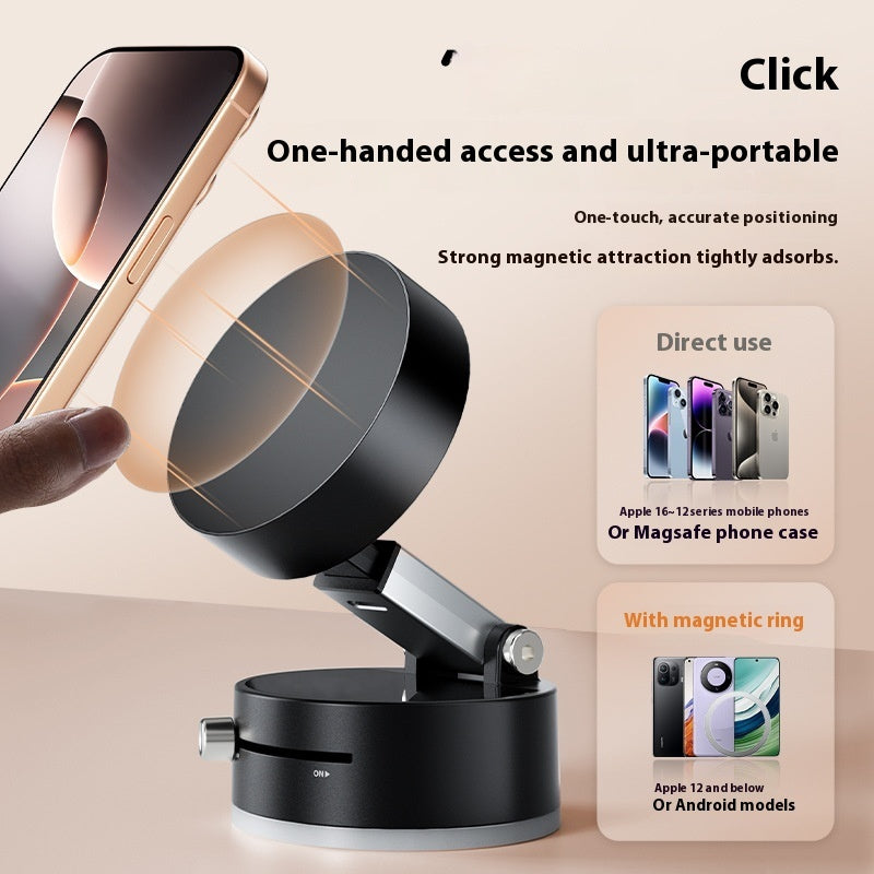 Shopi Vella foldable magnetic car phone holder with one-handed access and strong magnetic attraction