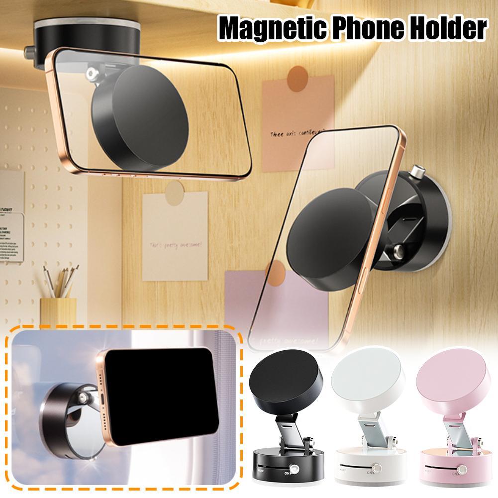 Shopi Vella foldable magnetic car phone holder in black white and pink for secure phone mounting