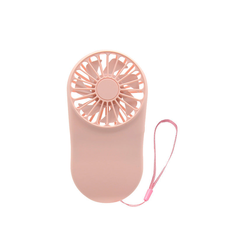 Shopi Vella foldable mini air cooler in pink with portable wrist strap for personal cooling