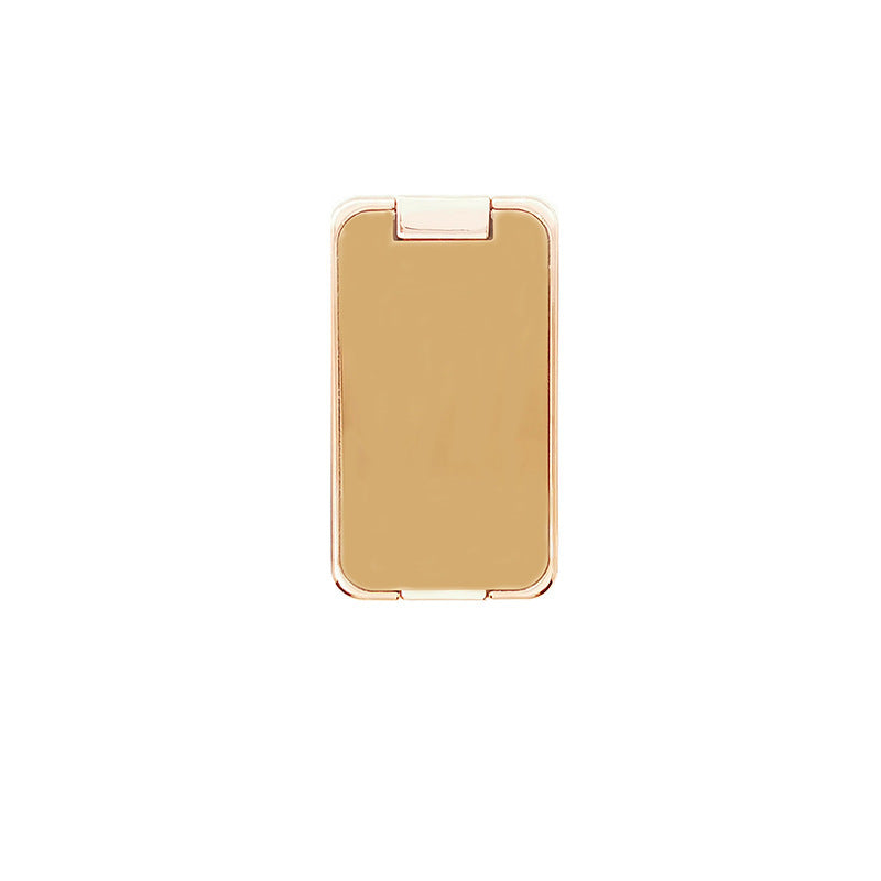 Compact beige foldable phone holder stand designed for convenient home storage and portability
