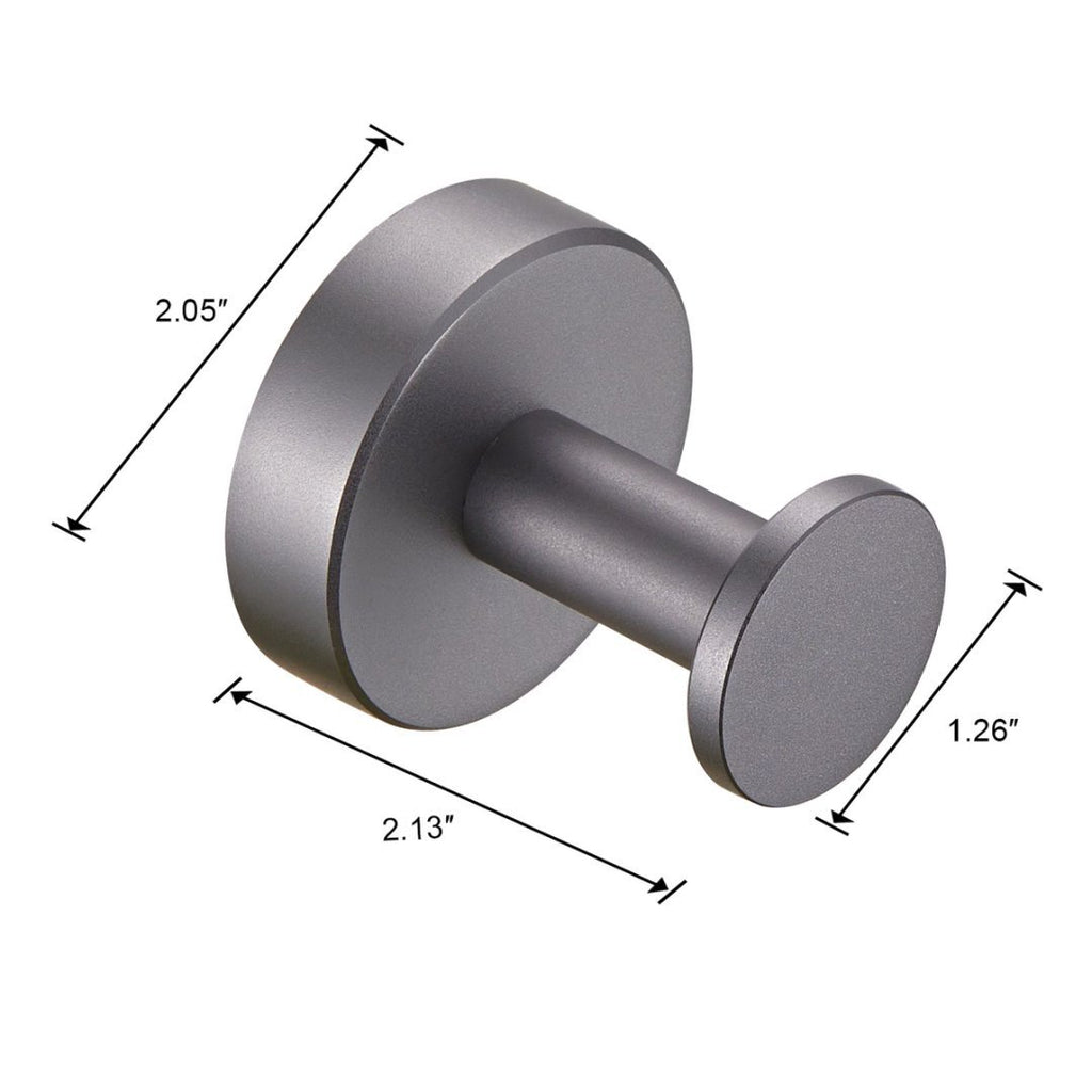 Shopi Vella furniture hardware coat hooks with screws matte gray bathroom storage hook with dimensions