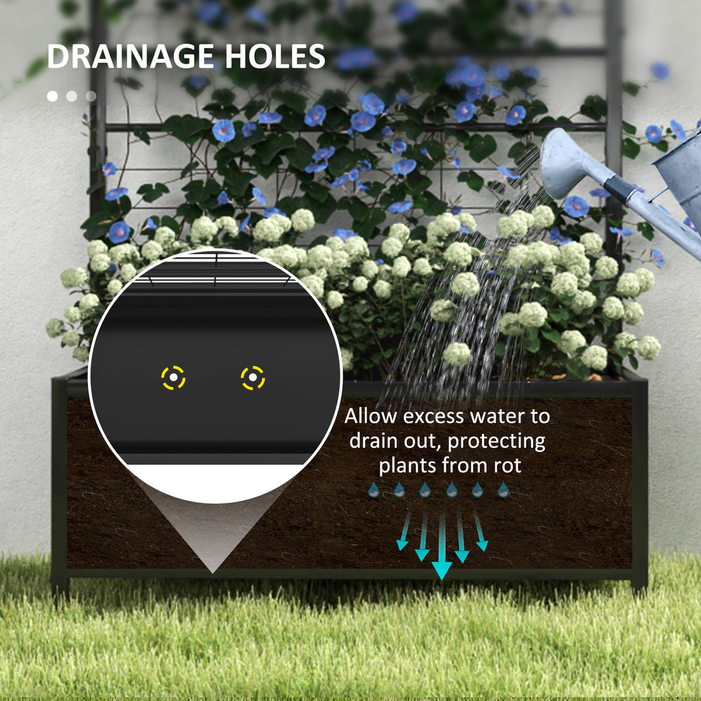 Shopi Vella galvanized raised garden bed with drainage holes allowing excess water to drain and protect plants