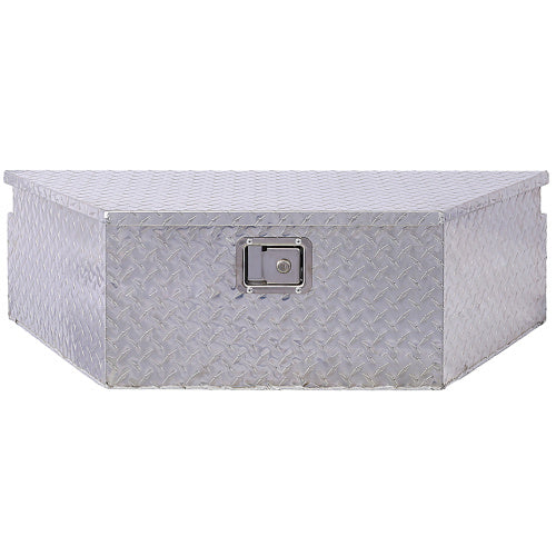 Shopi Vella 39 inch aluminum truck tool box with diamond plate pattern and lockable latch