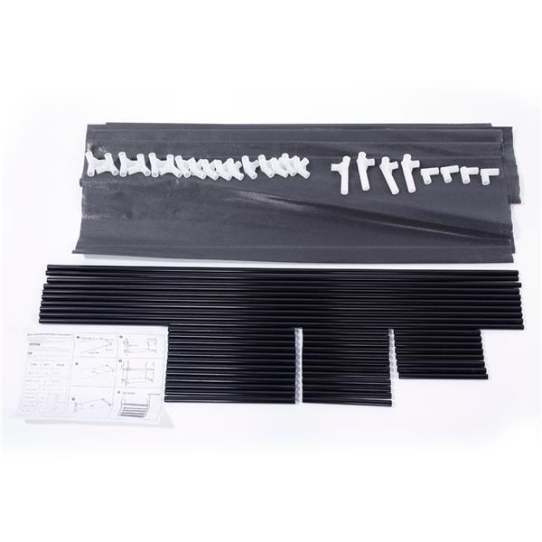 Shopi Vella 5 tier shoe rack black metal rods and plastic connectors with assembly instructions