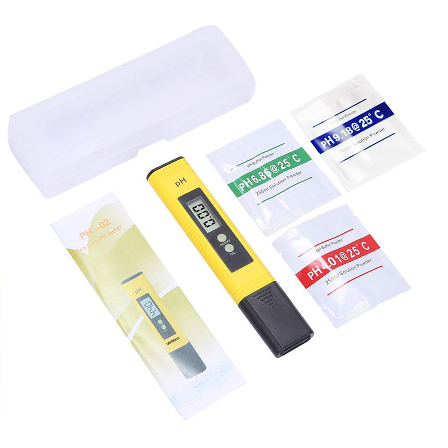 Shopi Vella digital pH meter for aquarium with calibration powders and protective case
