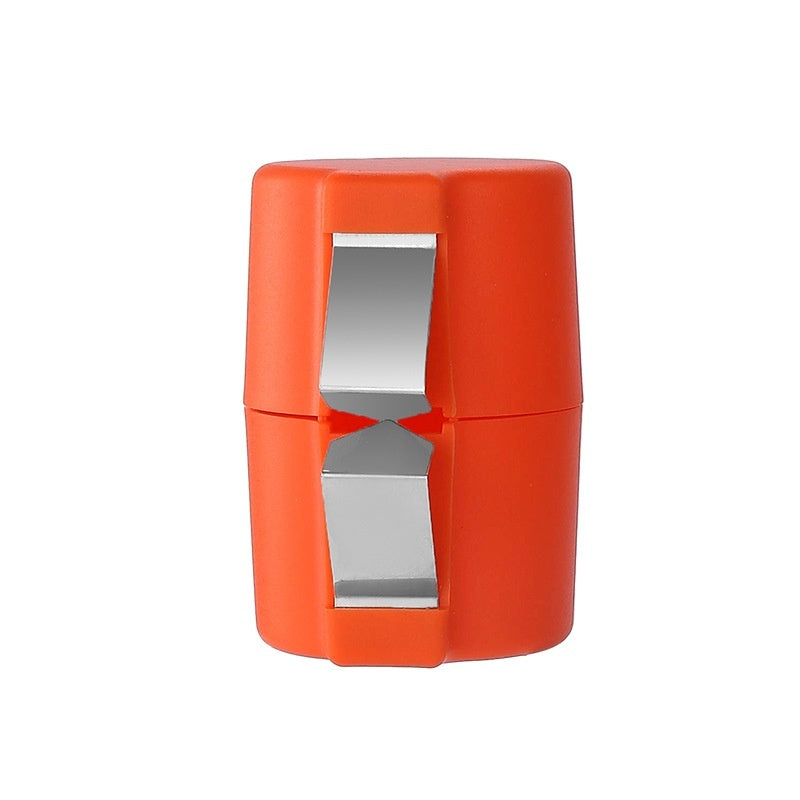 Shopi Vella orange egg shell opener tool with stainless steel blades for easy egg shell removal