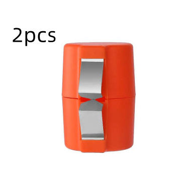 Shopi Vella orange egg shell opener tool for easy kitchen storage and egg cracking 2pcs set