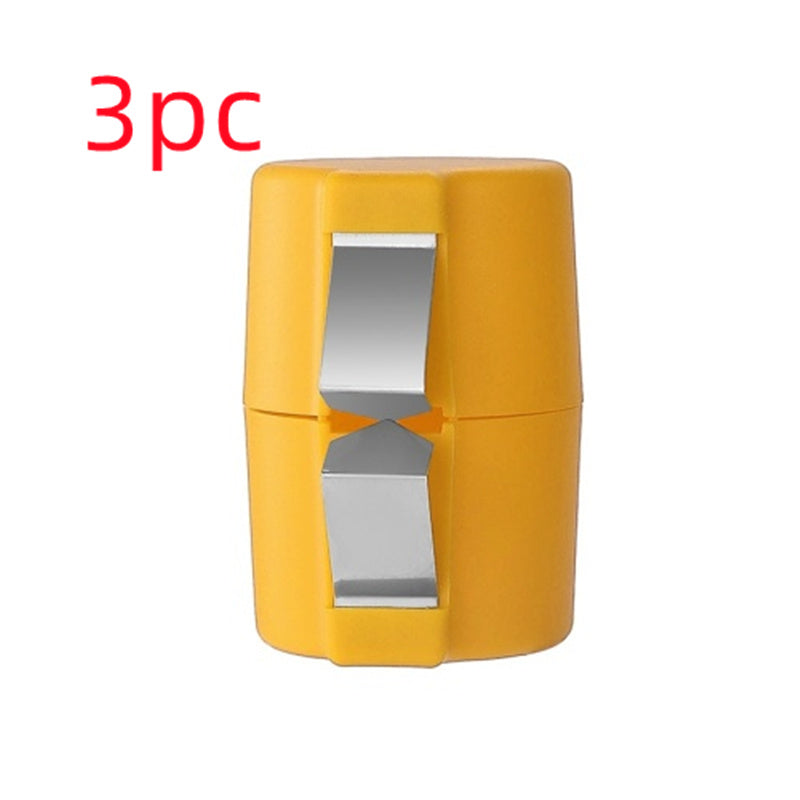 Shopi Vella yellow egg shell opener tool with stainless steel blades for easy egg cracking