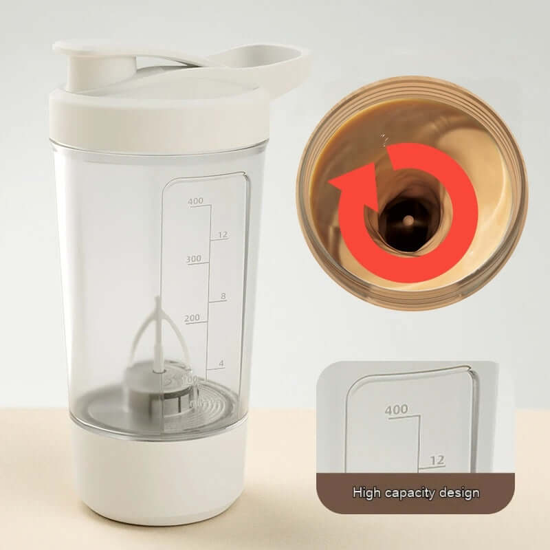 Shopi Vella electric protein shaker bottle with high capacity design and easy mixing feature