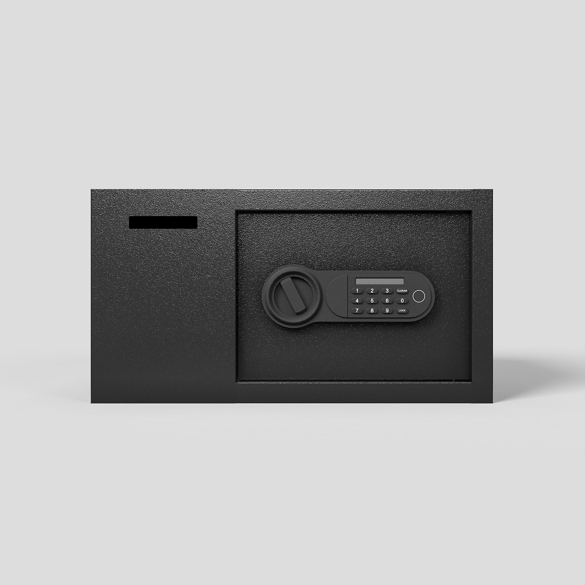 Shopi Vella electronic keypad security safe box in black with digital lock and secure storage