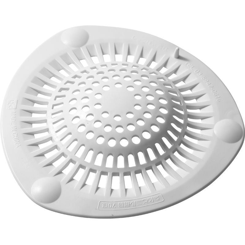 Shopi Vella white kitchen sink hair filter with multiple drainage holes and three rubber stoppers