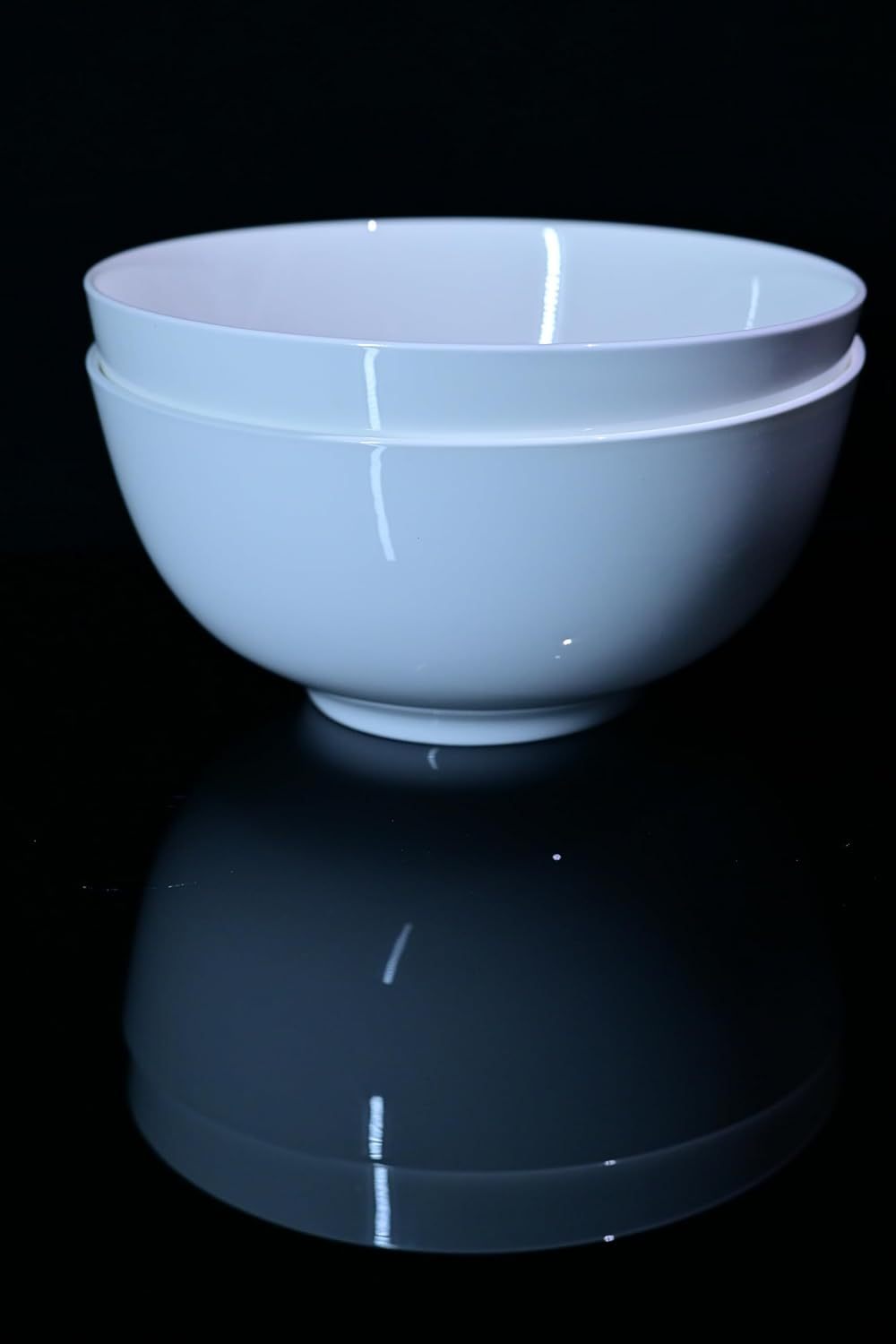 Shopi Vella large deep cereal bowl set with smooth white finish perfect for breakfast or snacks