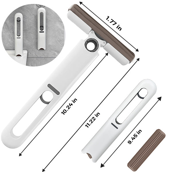 Shopi Vella lazy hand wash-free mop with ergonomic white handle and replaceable brown cleaning pad