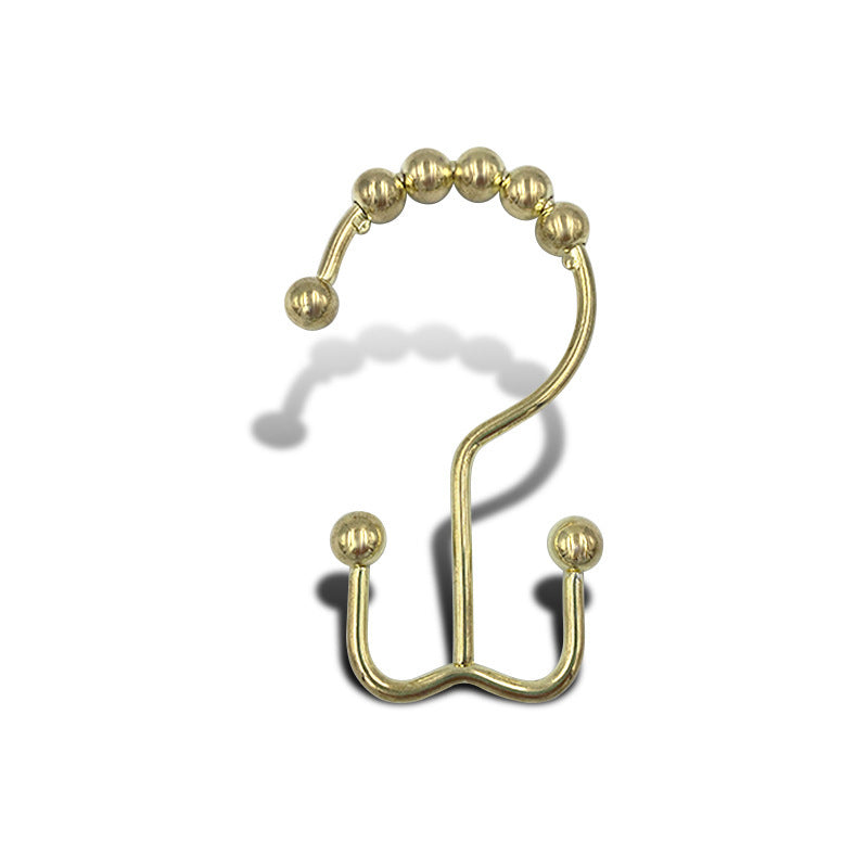 Shopi Vella mountain shaped ball curtain hook in gold color for bathroom storage and curtain hanging