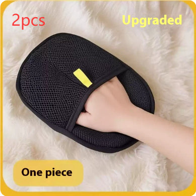 Shopi Vella upgraded black pet hair remover glove designed for easy grooming and pet hair removal