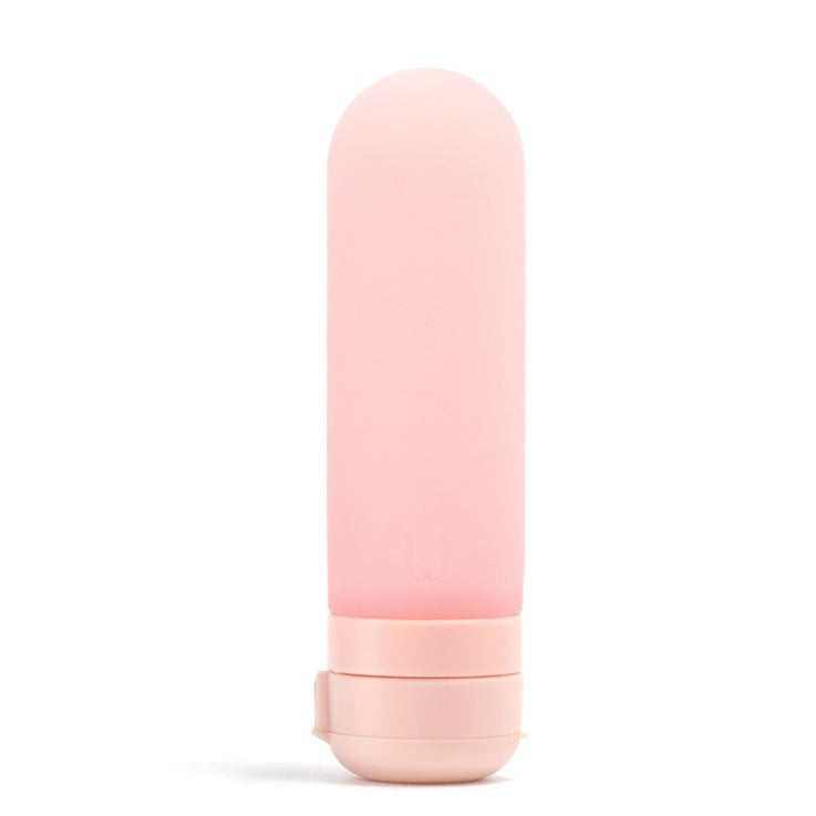 Shopi Vella pink silicone travel bottles with leak-proof caps for convenient travel storage