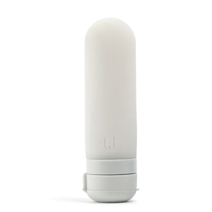 Shopi Vella white silicone travel bottles with leak-proof cap for convenient storage and travel