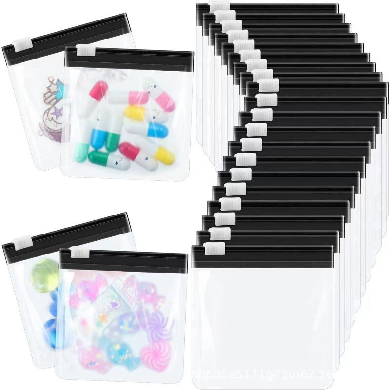 Shopi Vella split bag drug organizer for travel with multiple clear resealable storage bags
