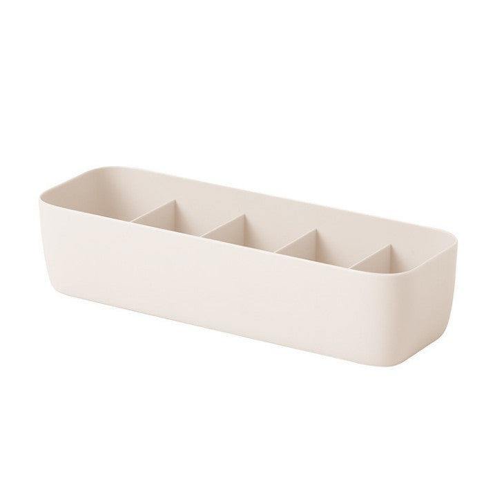 Shopi Vella beige underwear drawer organizer with five compartments for tidy storage