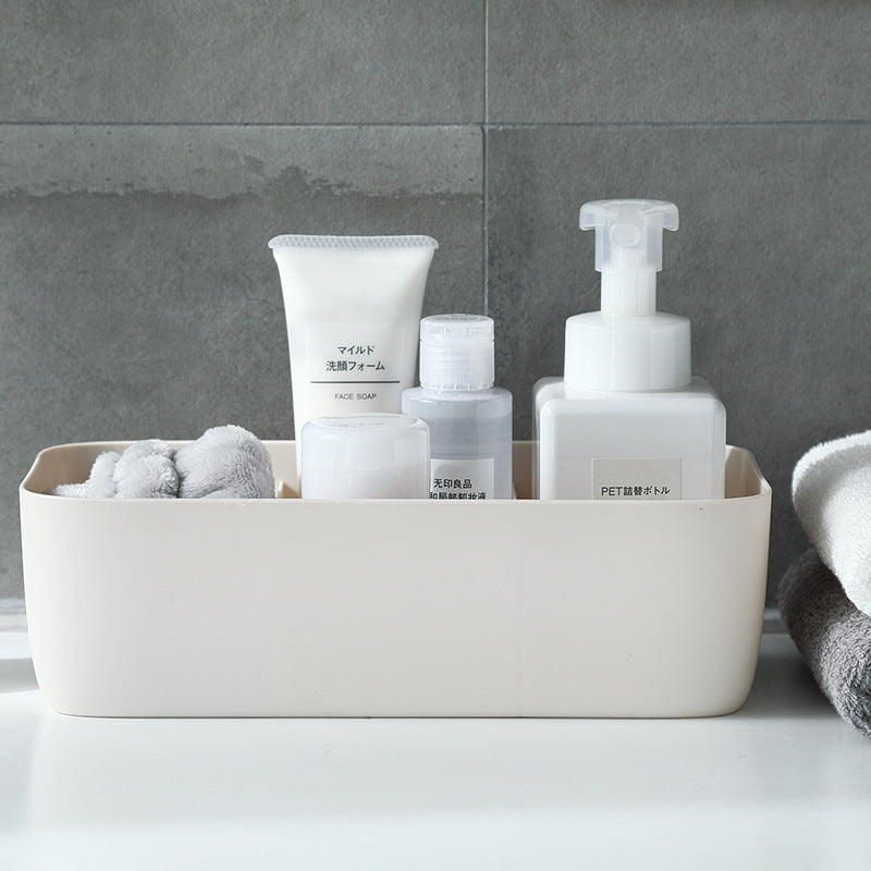 Shopi Vella storage bottles and jars in a beige underwear drawer organizer for bathroom essentials