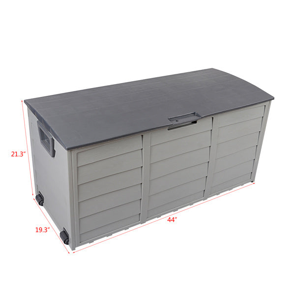 Shopi Vella waterproof patio storage container with large capacity and durable gray design