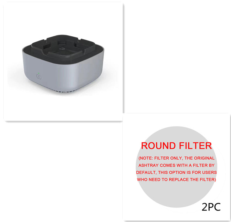 Shopi Vella smoke removal air purifier ashtray with round filter replacement for cleaner air