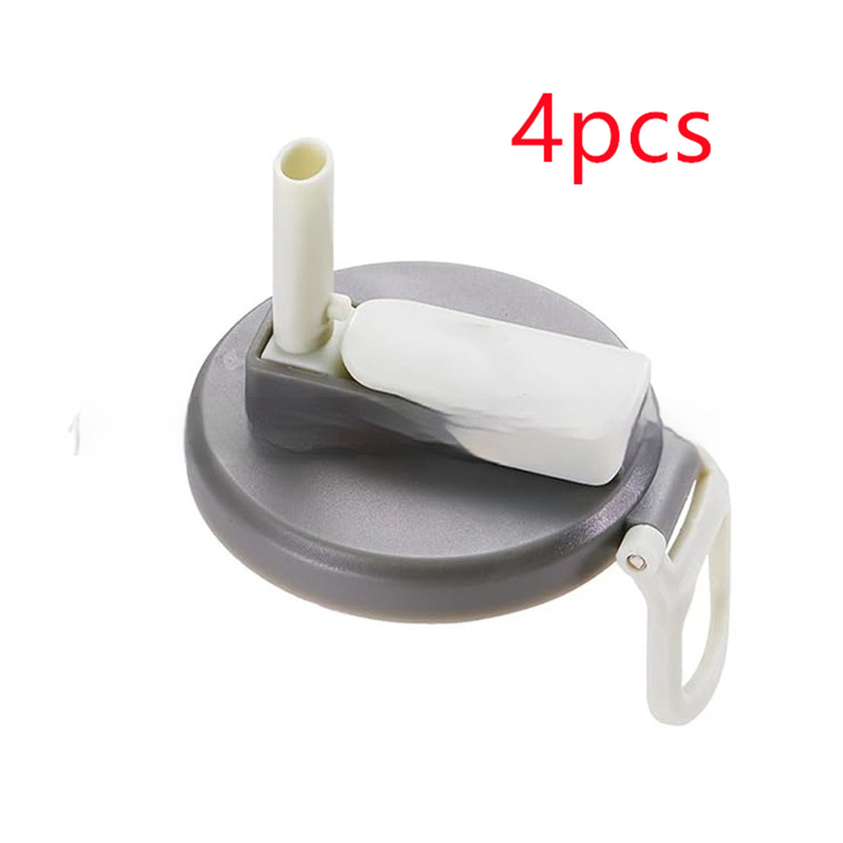 Shopi Vella reusable soda can lid with straw in gray and white designed for kitchen storage 4pcs set