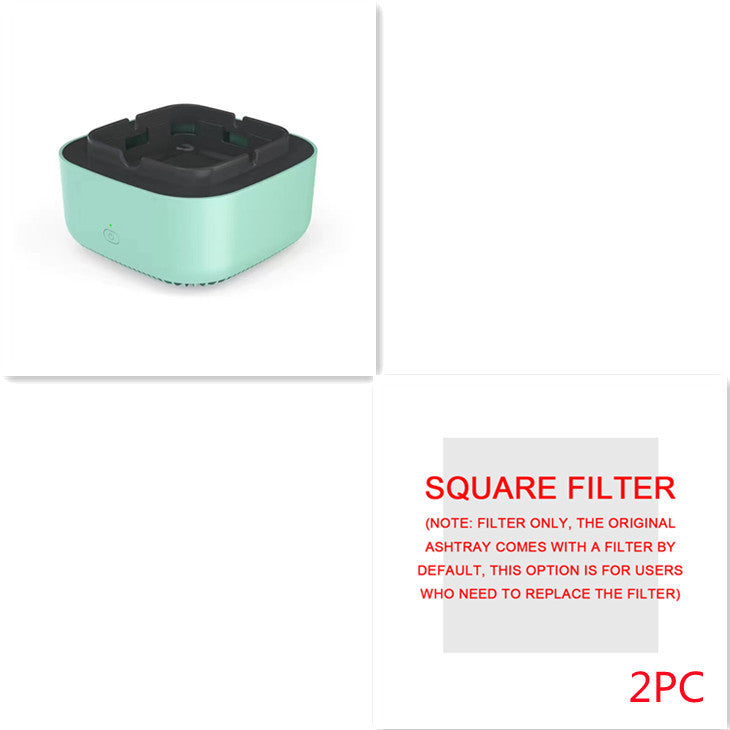 Shopi Vella smoke removal air purifier ashtray with square filter replacement for smoke cleaning
