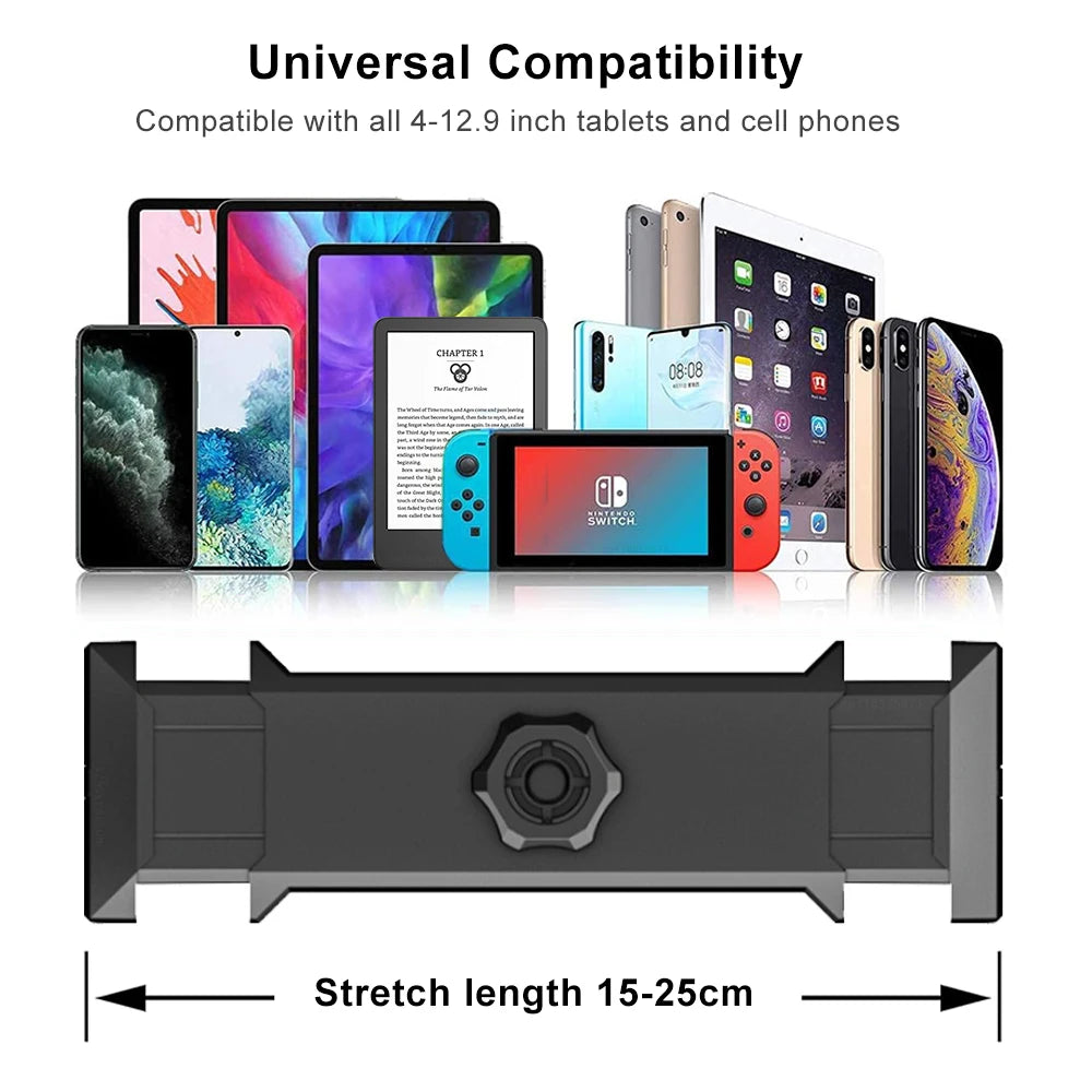 Hands free phone mount for bed with universal compatibility for 4-12.9 inch tablets and phones