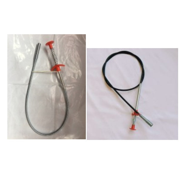 60cm hair cleaner for kitchen sink with flexible metal wire and red handle for clog removal