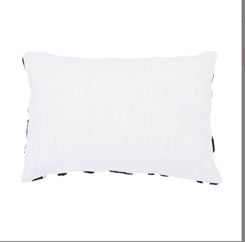 Shopi Vella handcrafted cotton tufted pillow case in white with soft texture and decorative detailing