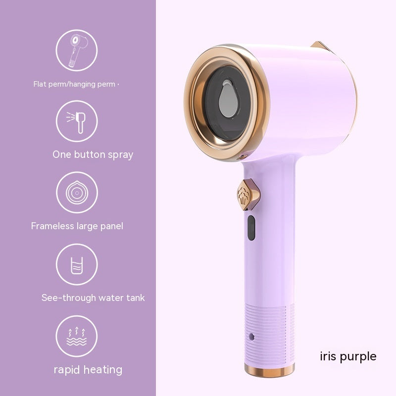 Iris purple travel clothes steamer US plug with rapid heating and see-through water tank