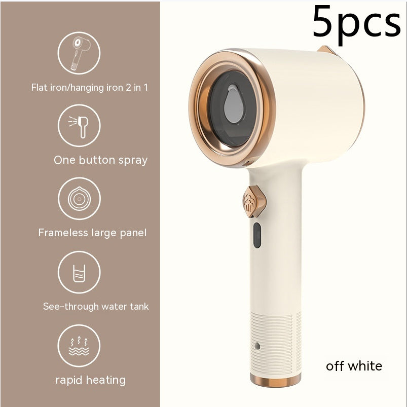 Shopi Vella travel clothes steamer US plug in off white with rapid heating and see-through water tank