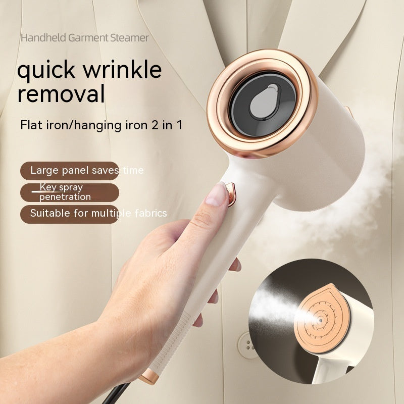 Handheld garment travel clothes steamer US plug with quick wrinkle removal and dual flat iron function
