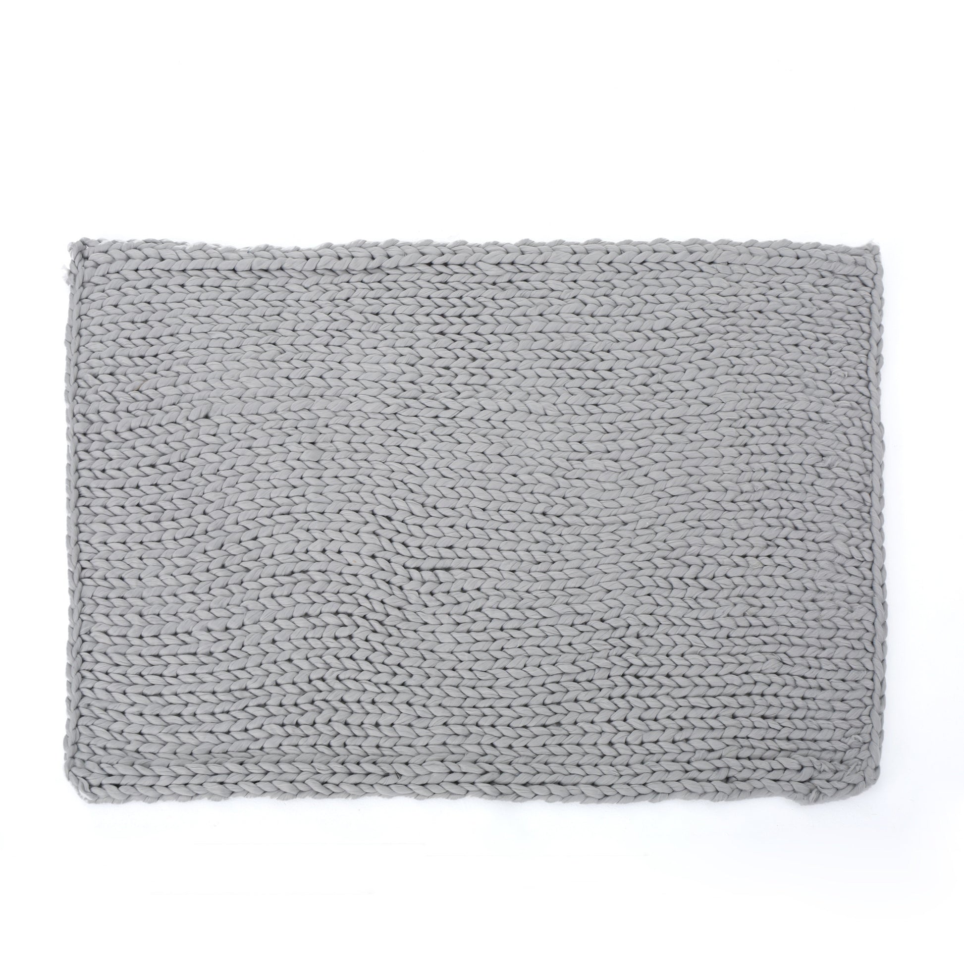Shopi Vella gray handwoven thick yarn blanket with chunky knit texture for cozy bedding